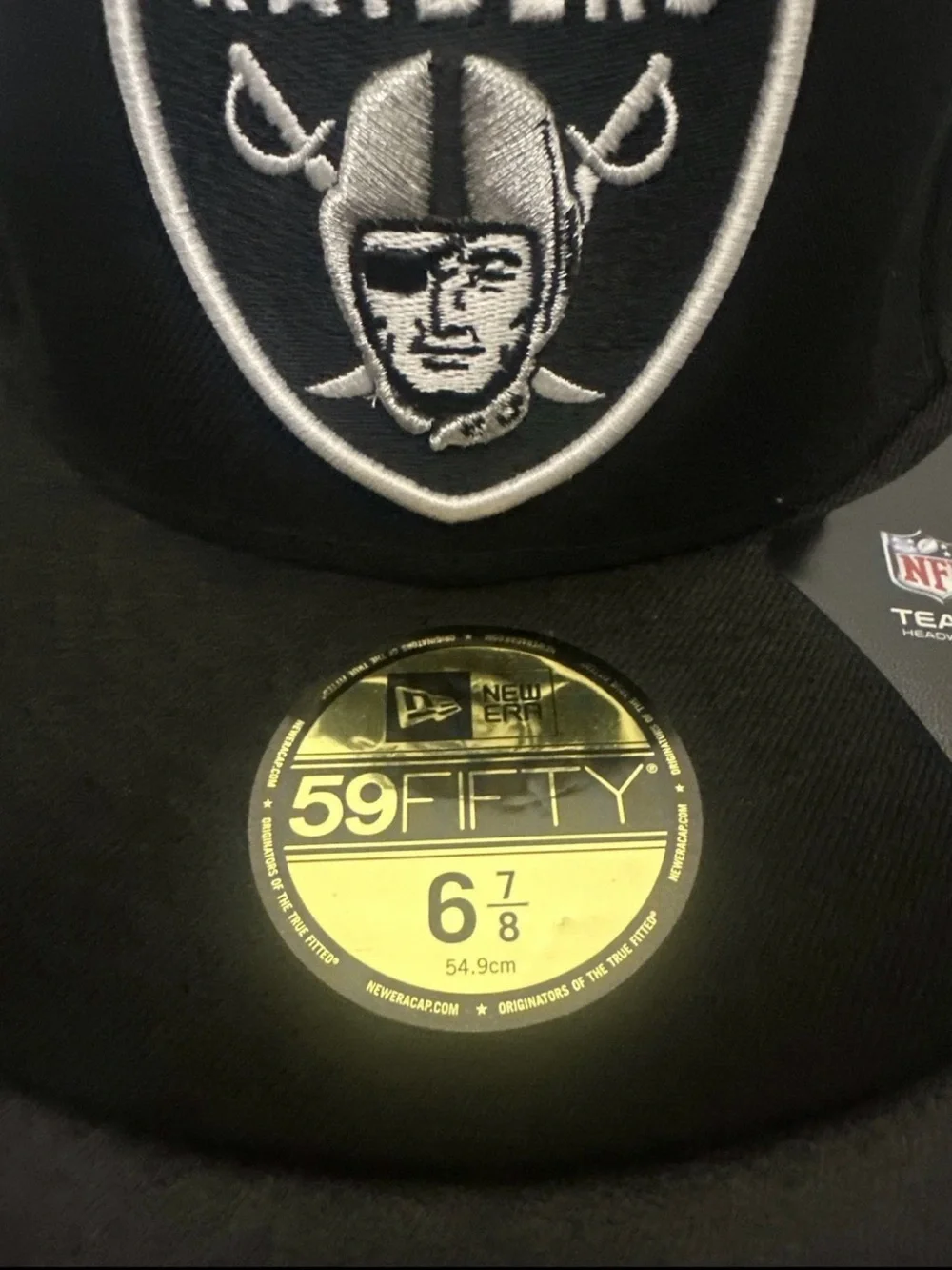 New Era Black Raiders Fitted 59FIFTY Youth 6 7/8 Hat